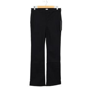 NWT Edwin Lark Pull-On Mid-Rise Flare Jean Stretch Side-Zip Black Size 32